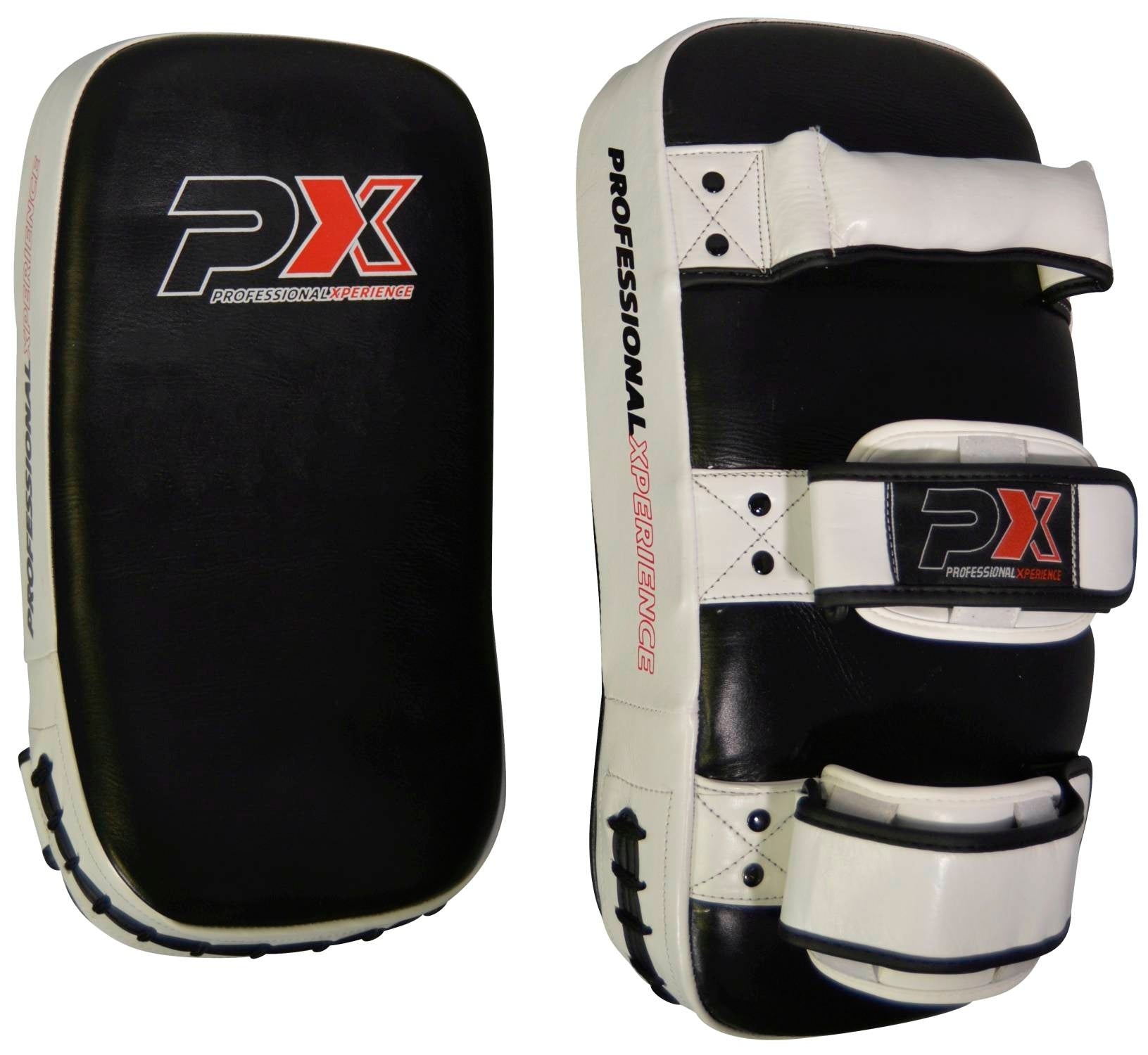 PX Thai pad, Echtleder, paarweise, schwarz-weiß