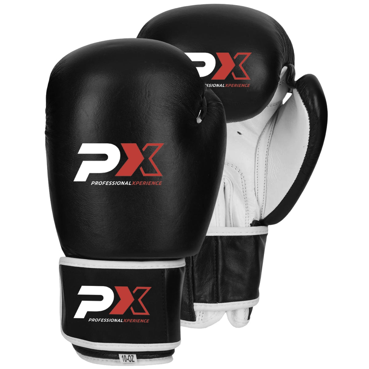 PX PX Boxhandschuhe schwarz-weiß  Leder 12 Oz