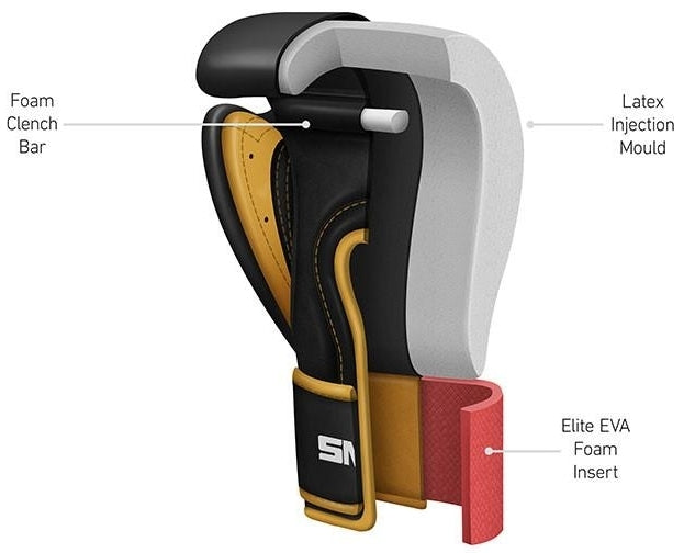 SMAI Elite P85 Boxhandschuhe, Leder, schwarz 10oz