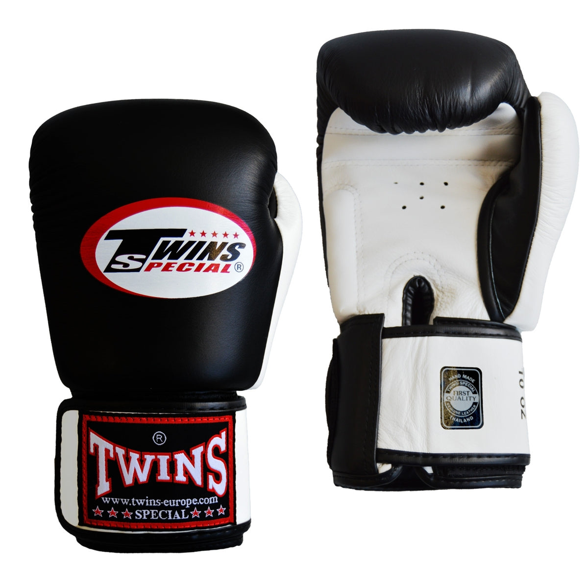 TWINS Boxhandschuh schwarz-weiss 16oz