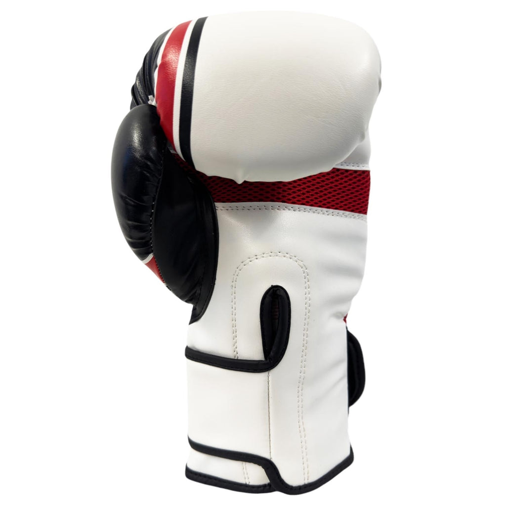 PX Boxhandschuhe, Kunstleder, weiß-schwarz-rot, 14oz