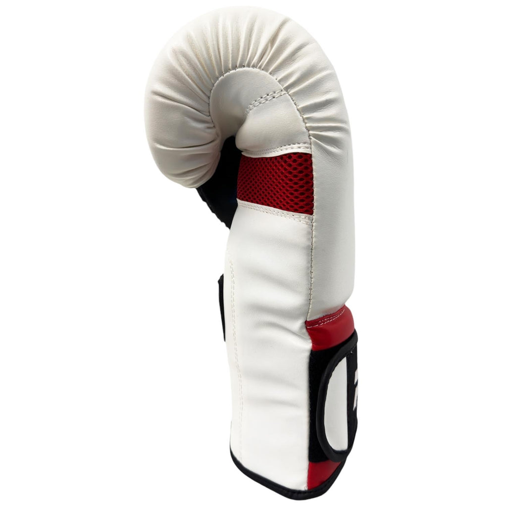 PX Boxhandschuhe, Kunstleder, weiß-schwarz-rot, 16oz