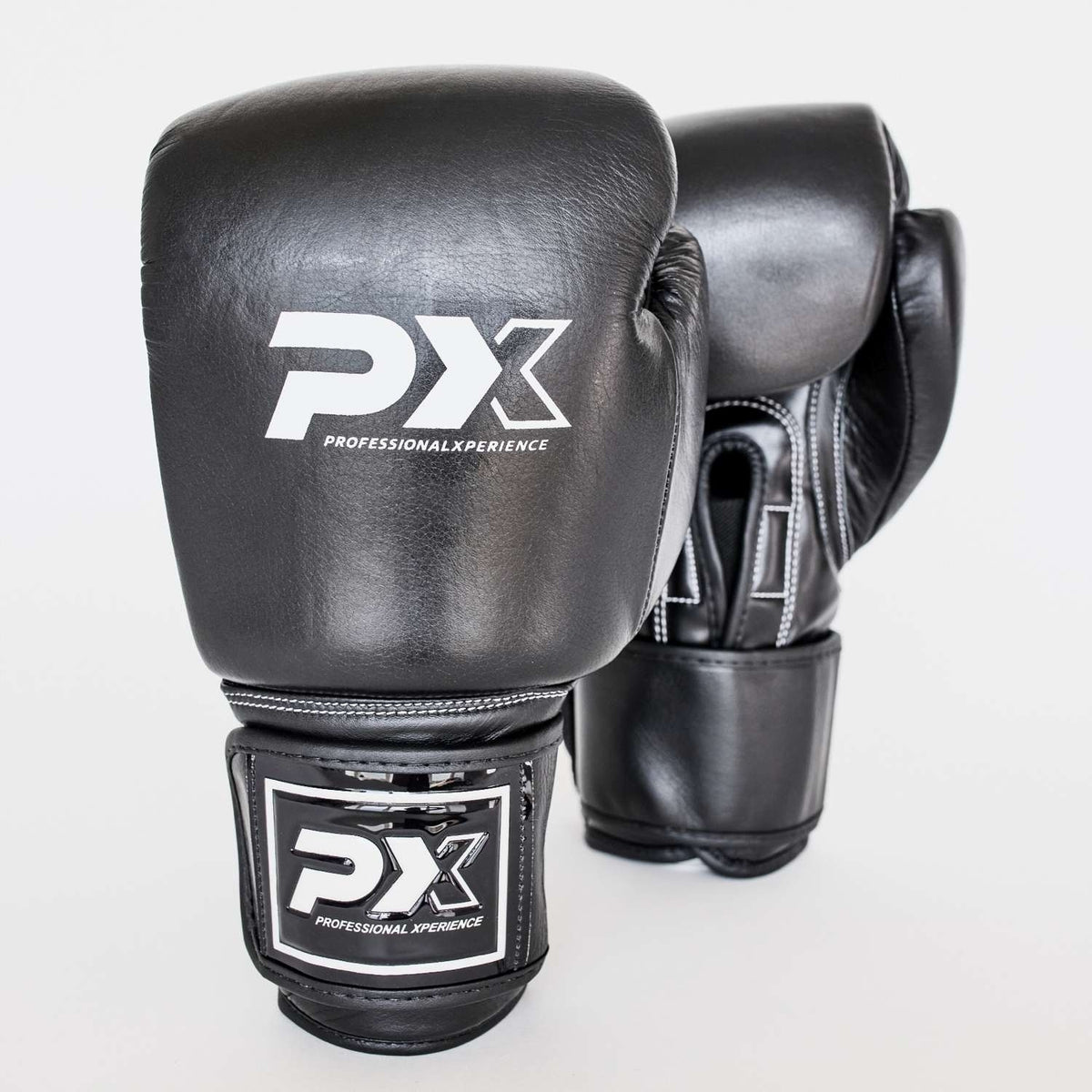 PX Boxhandschuhe, Leder, schwarz, 14oz