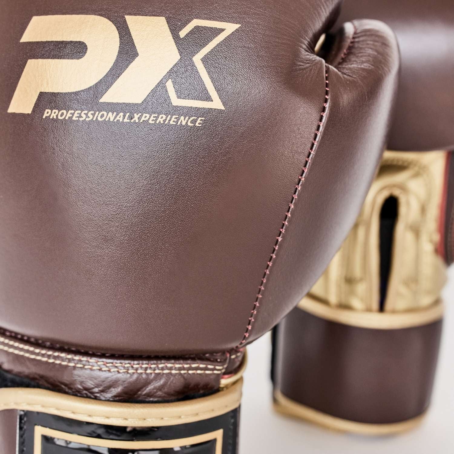 PX Boxhandschuhe, Leder, braun-gold 10oz