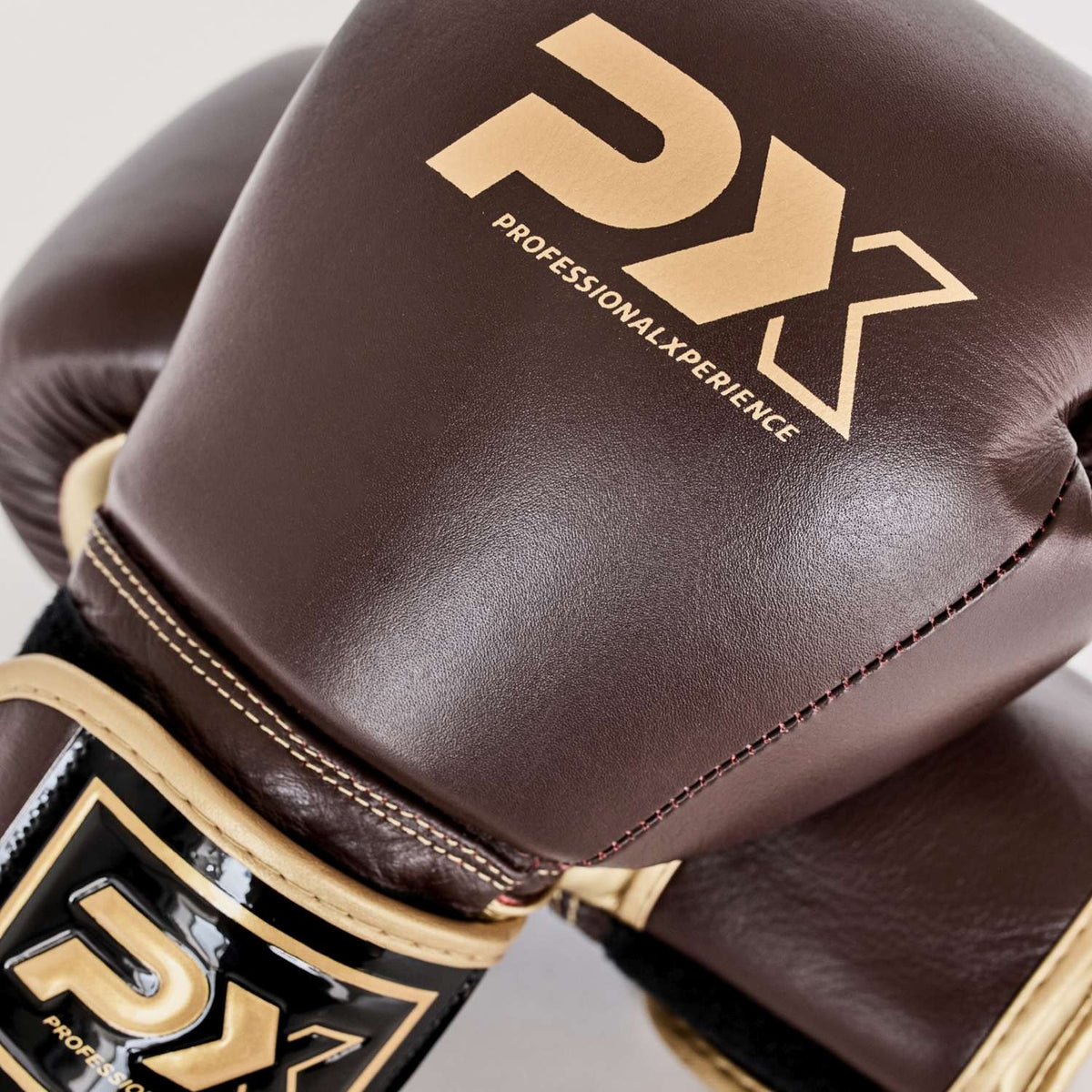 PX Boxhandschuhe, Leder, braun-gold 12oz