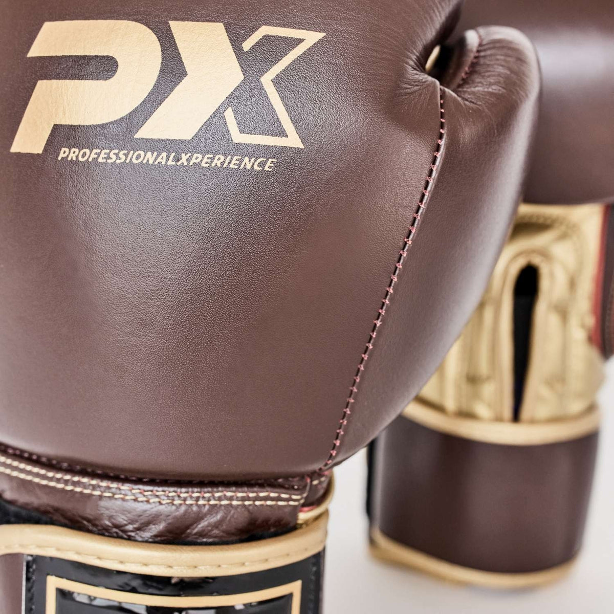 PX Boxhandschuhe, Leder, braun-gold 12oz