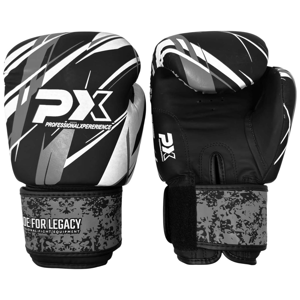LEGACY X Boxhandschuhe, Kunstleder, schwarz-grau 16oz