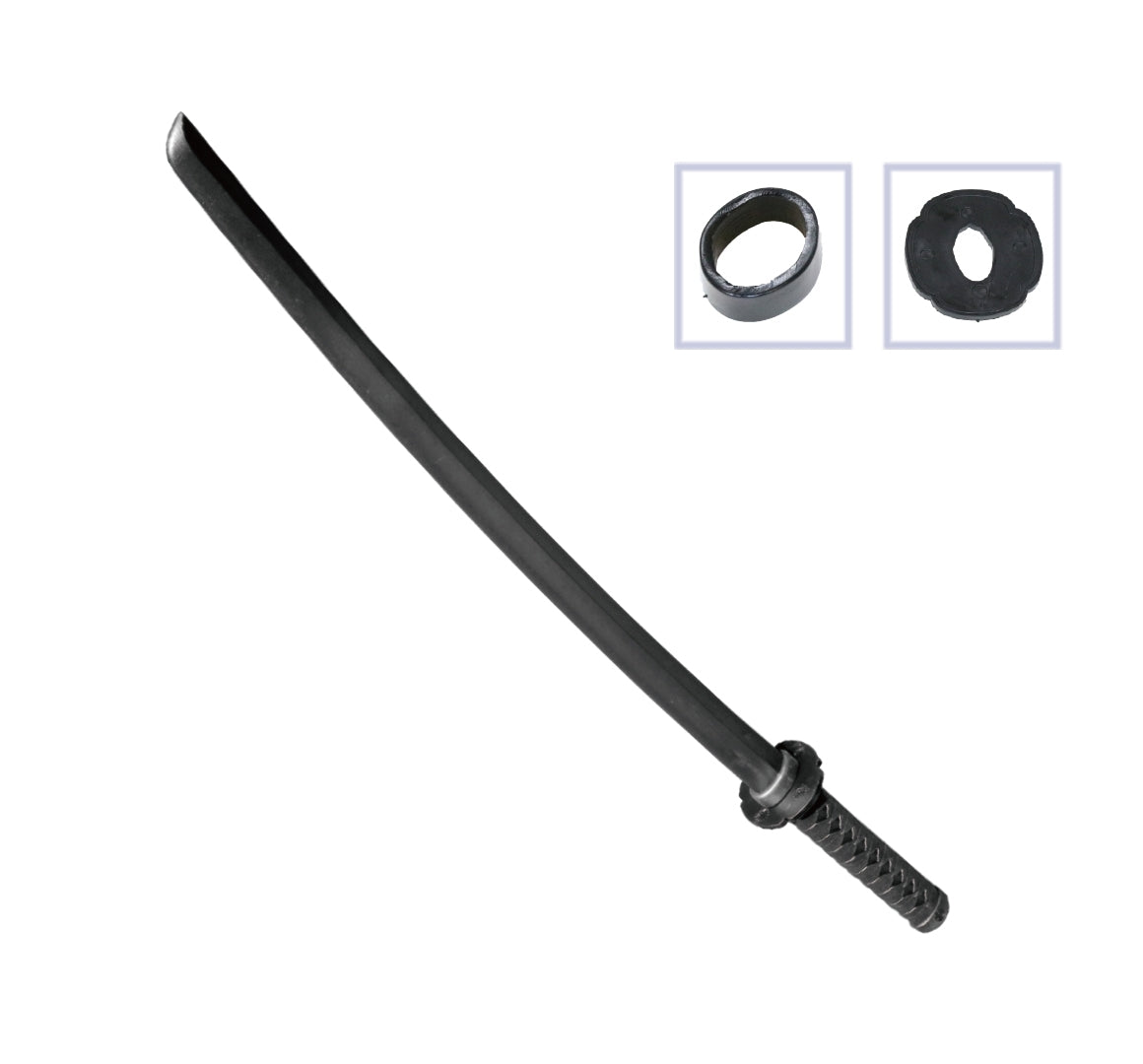 Bokken-Katana schwarz aus TPR-Kunststoff 100 cm