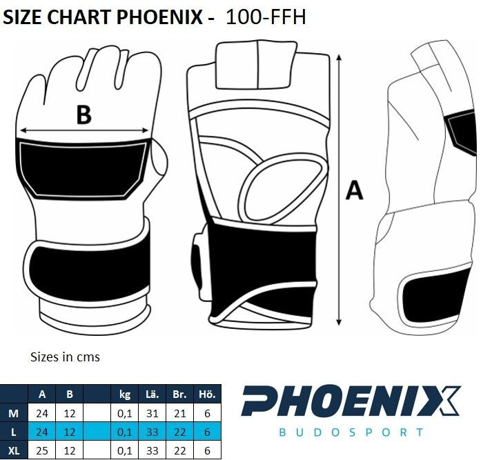 Free-Fight Handschuhe Leder Gr L