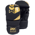 PX MMA Handschutz Kunstleder, schwarz-gold, S/M