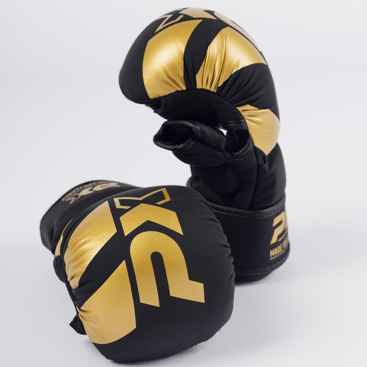 PX MMA Handschutz Kunstleder, schwarz-gold, S/M