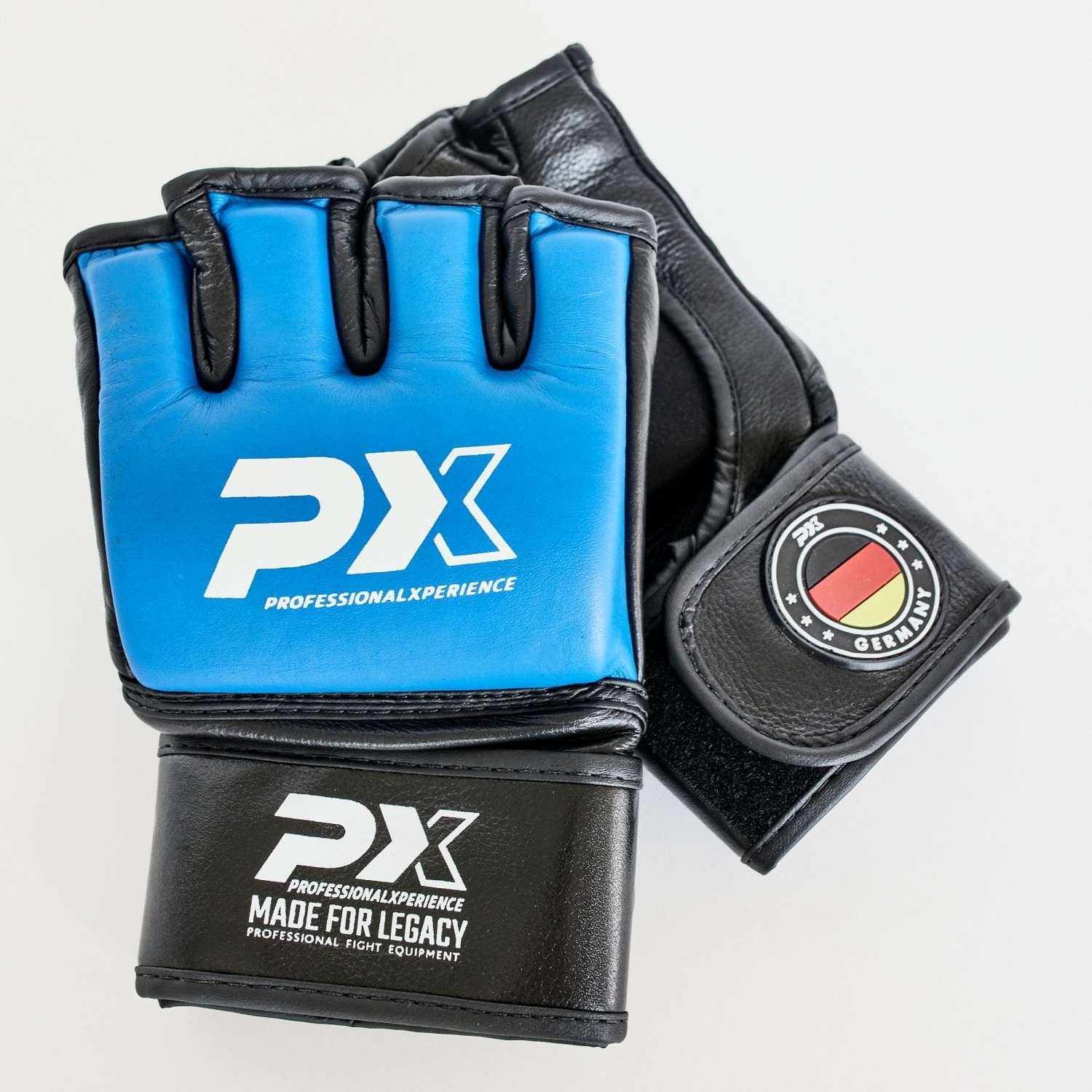 PX MMA-Handschutz Leder schwarz-blau L