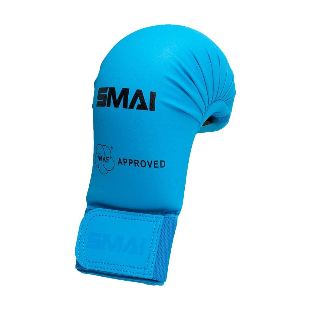 SMAI WKF- Kar-Handschutz o. Daumen blau Gr. S