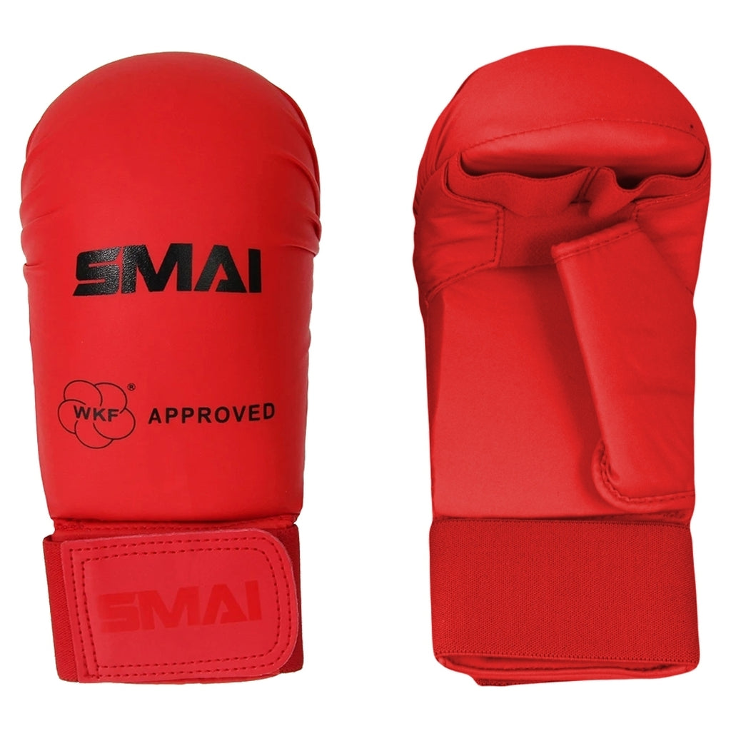 SMAI WKF- Kar-Handschutz m. Daumen rot Gr. M