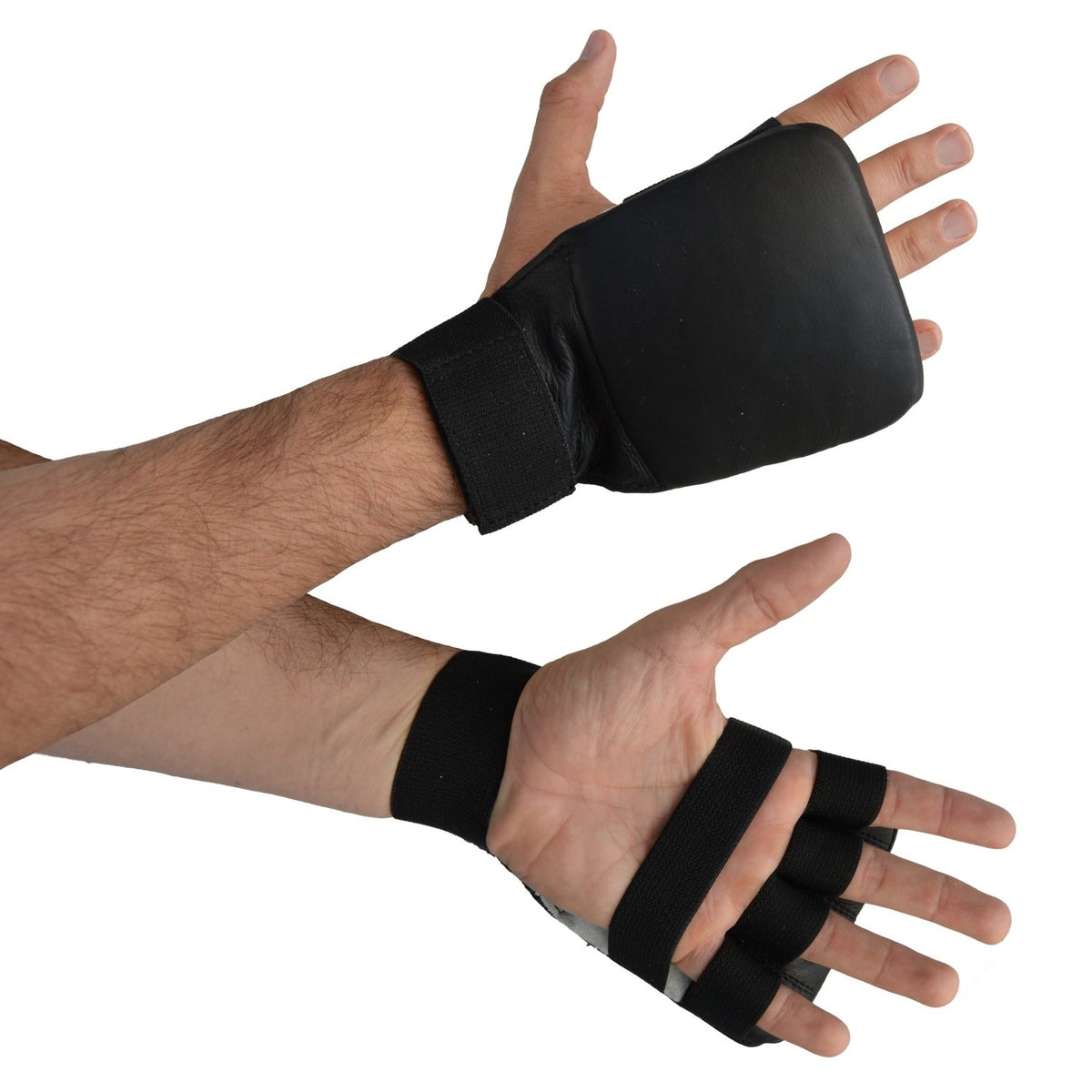 Hand-Mitt Echtleder schwarz Größe XS