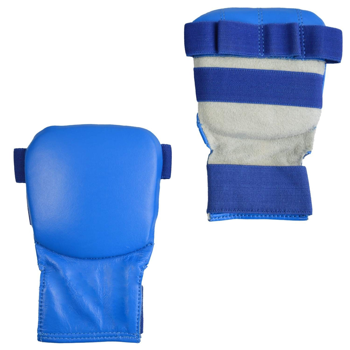 Faustschützer Hand-Mitt Echtleder blau Gr L