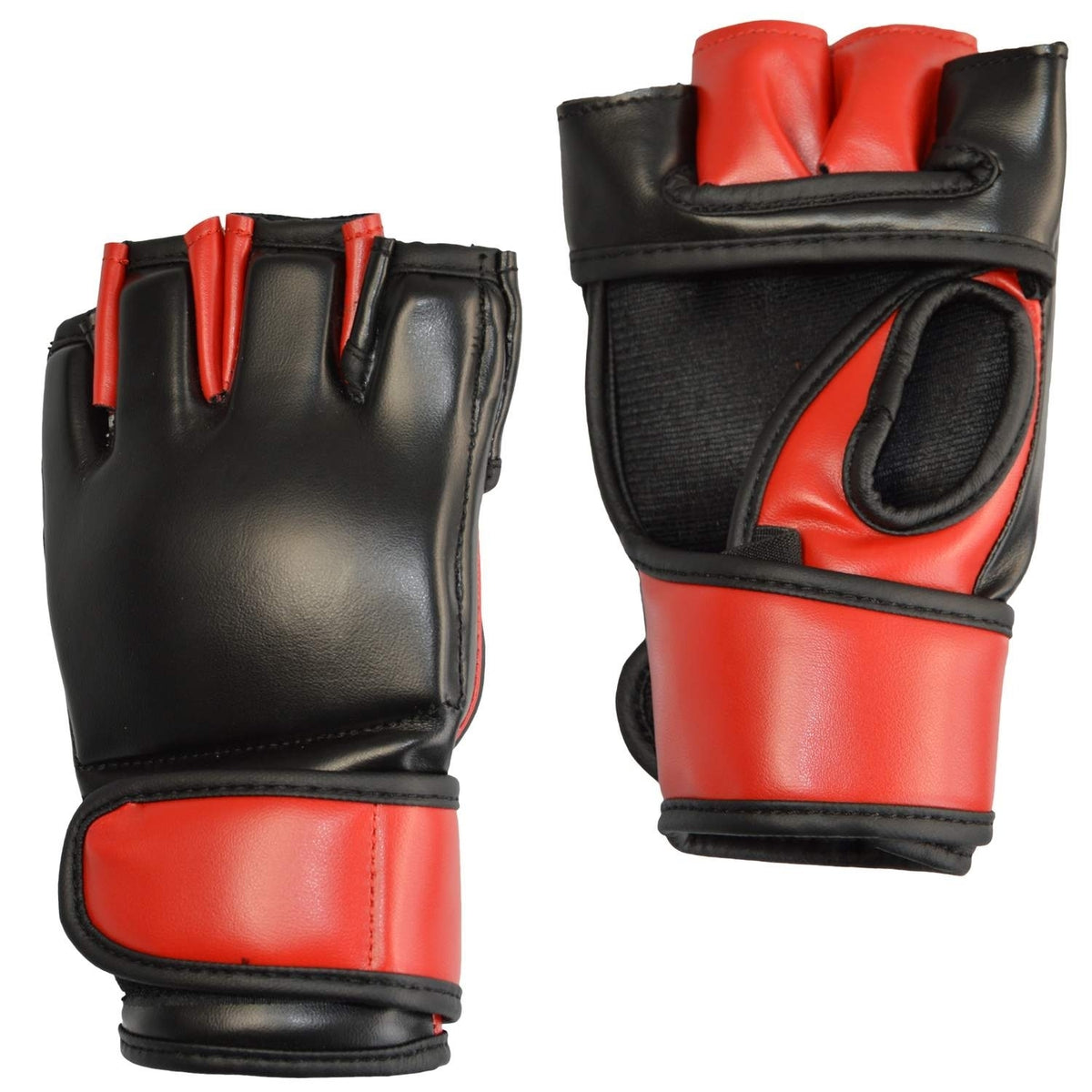 MMA-Handschutz PU schwarz-rot Gr L