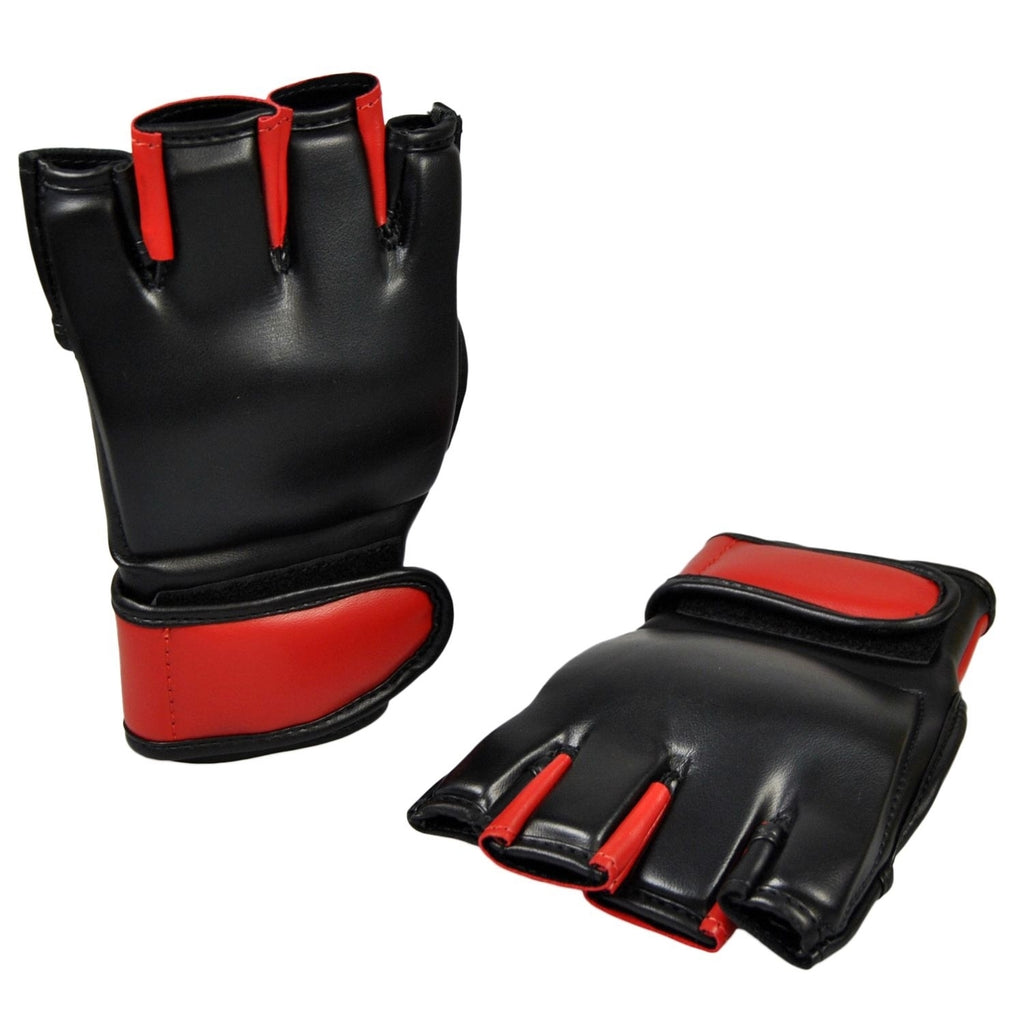 MMA-Handschutz PU schwarz-rot Gr L