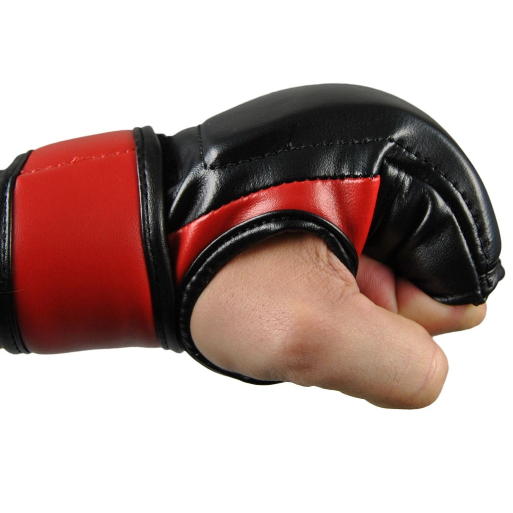 MMA-Handschutz PU schwarz-rot Gr M