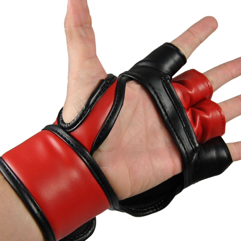MMA-Handschutz PU schwarz-rot Gr M