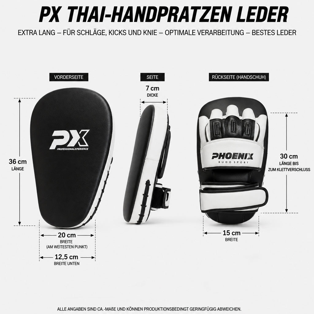 PX  Pratze, Leder, Paar, schwarz-weiß