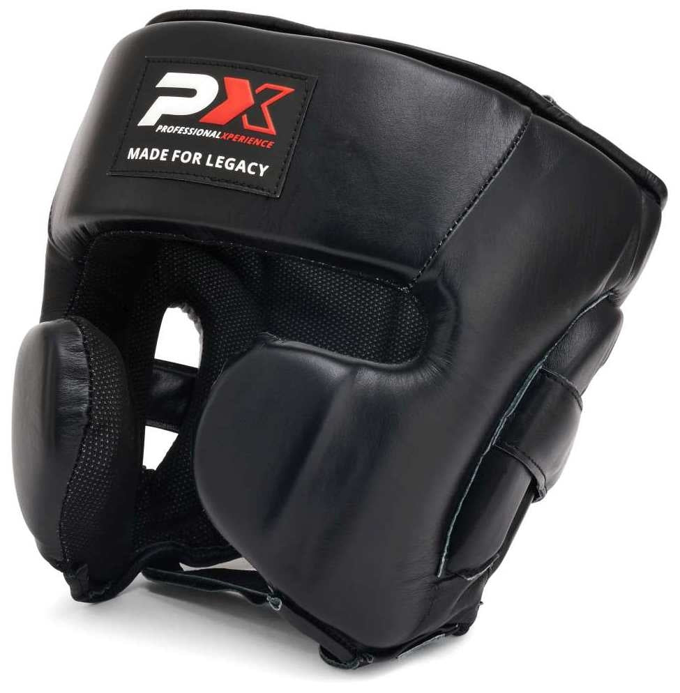PX LEGACY Pro Kopfschutz Echtleder schwarz S