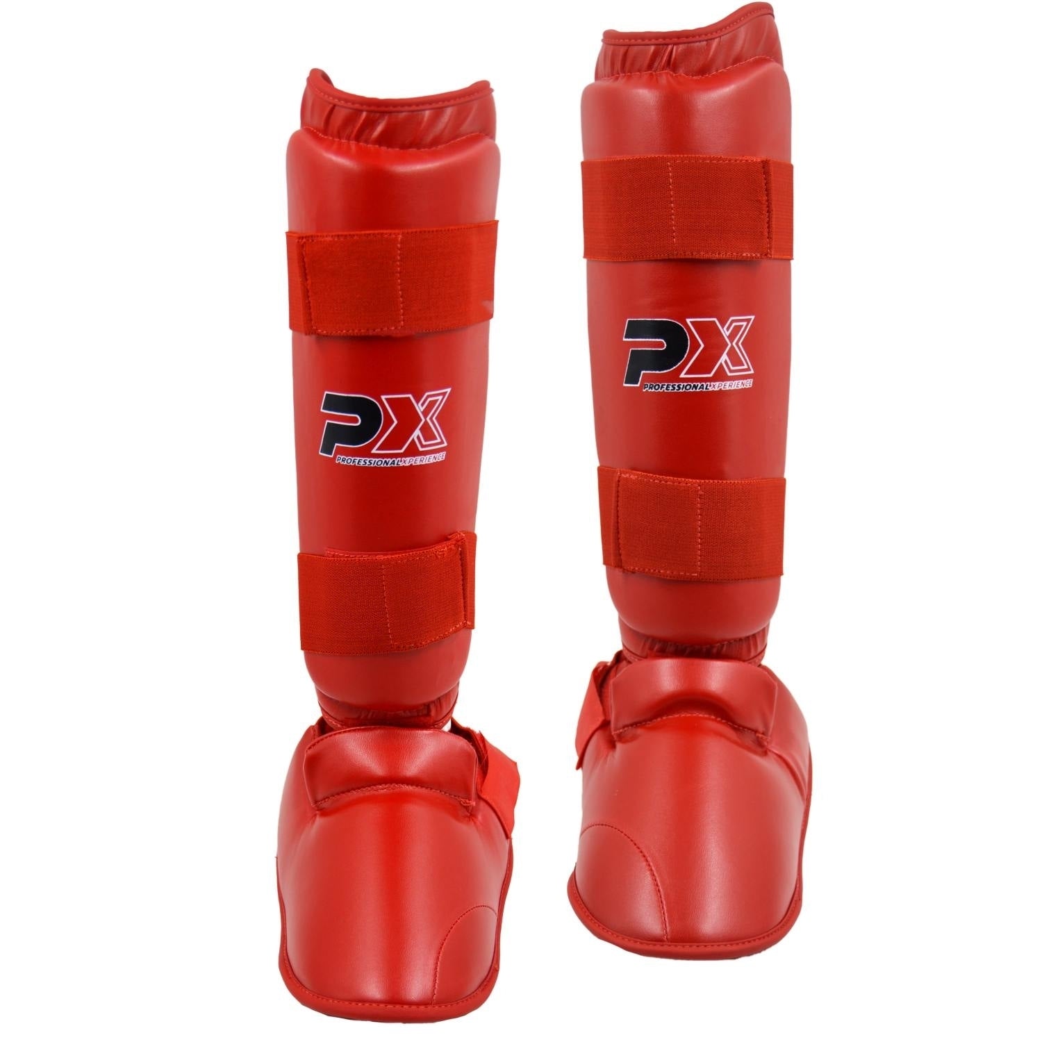 PX Karate Kumite Schienbein-Spannschutz rot Gr S