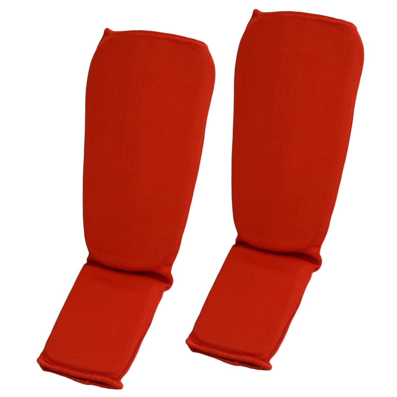 Schienbein- und Spannschoner Stoff rot GrL
