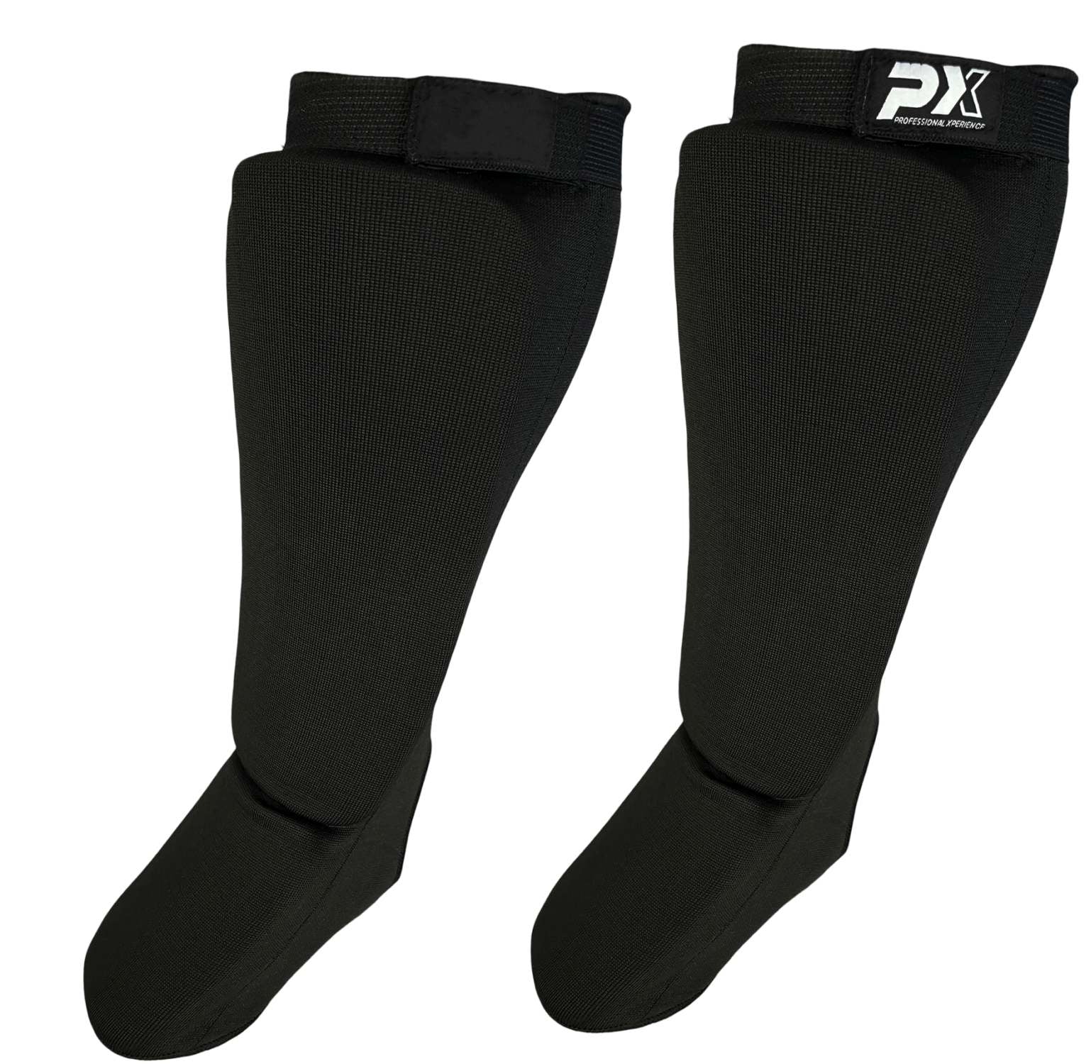 PX Schienbein-  Spannschoner mit Klett schwarz XS