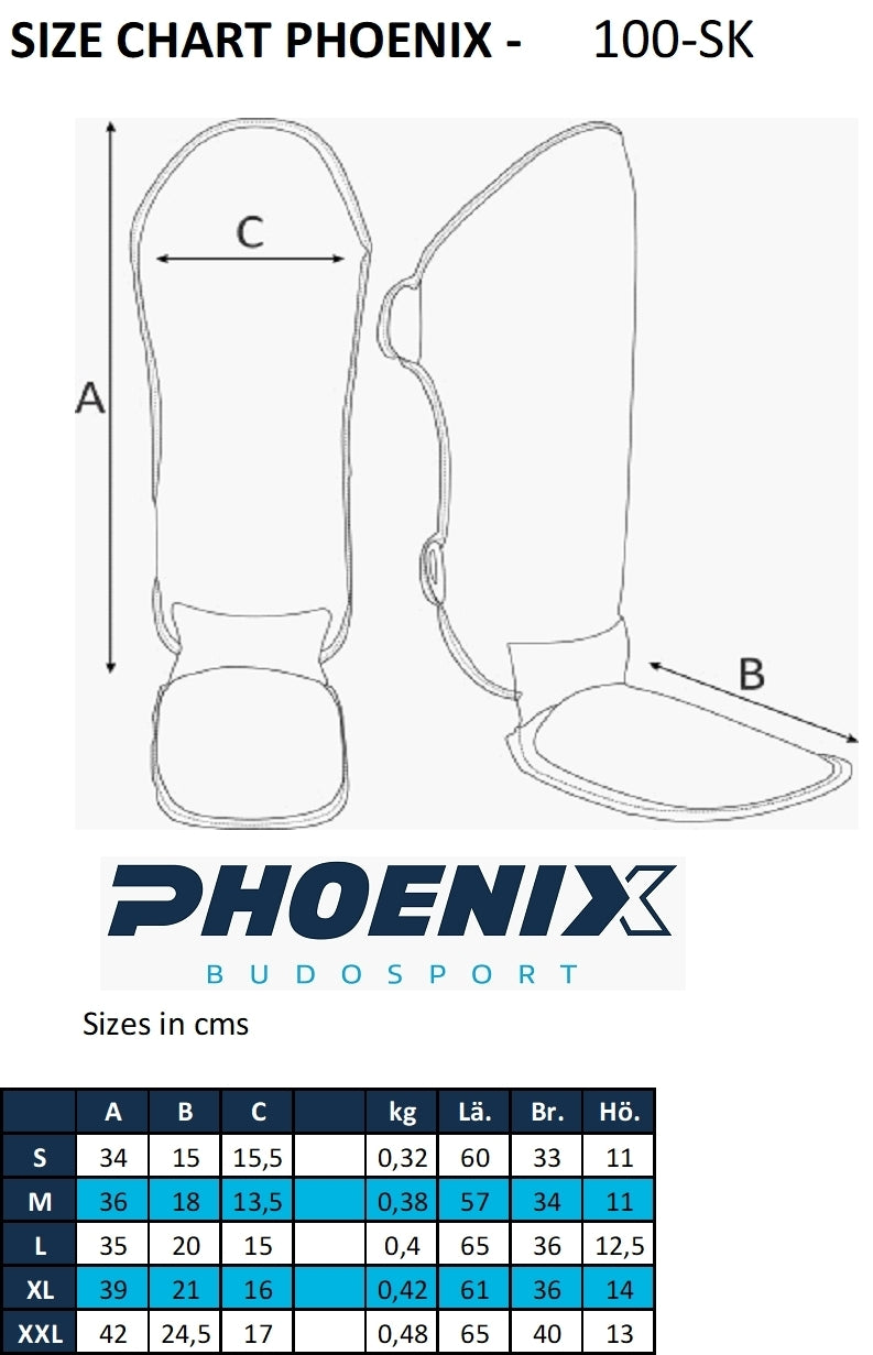 PX FIGHT Schienbein-Spannschutz, Leder, S
