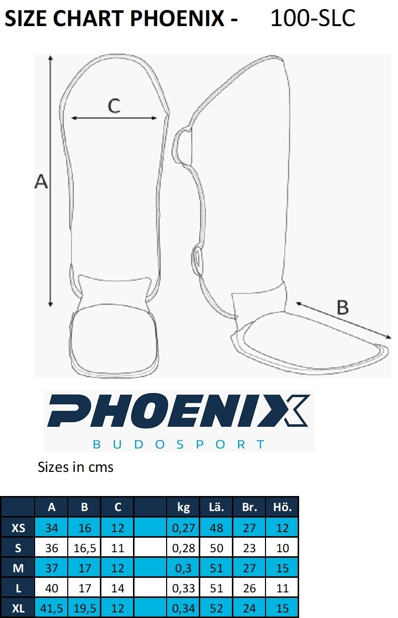 PX Schienbein-Spannschutz FIGHT PRO Kunstleder, schwarz, L