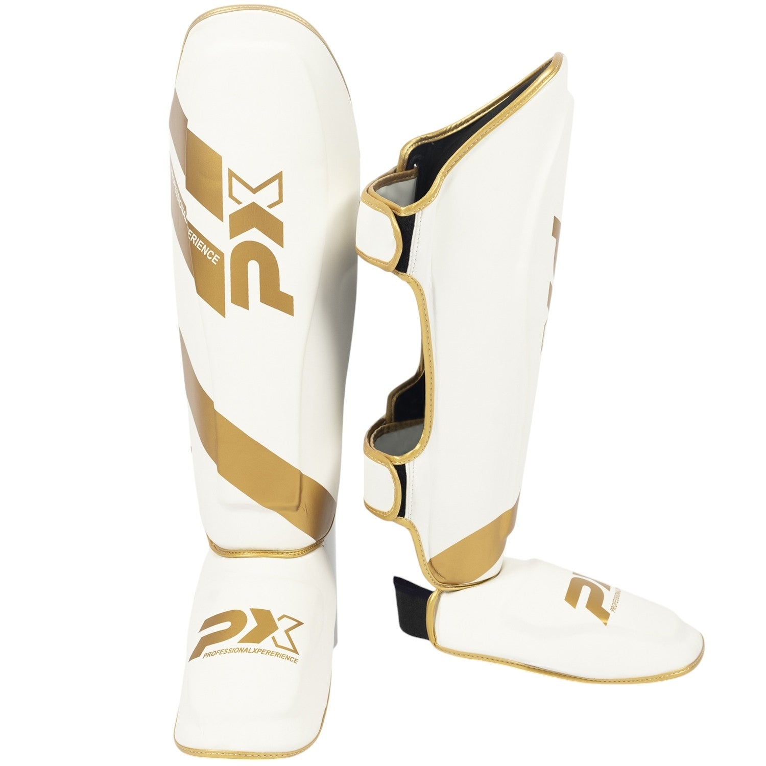 PX Schienbein-Spannschutz FIGHT PRO Kunstleder, weiß, XL