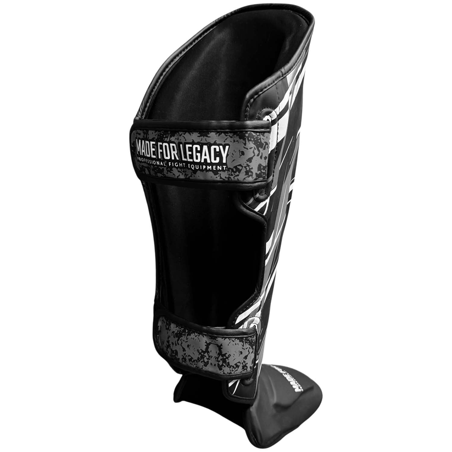 LEGACY X Schienbein-Spannschutz, Kunstleder, schwarz-grau M