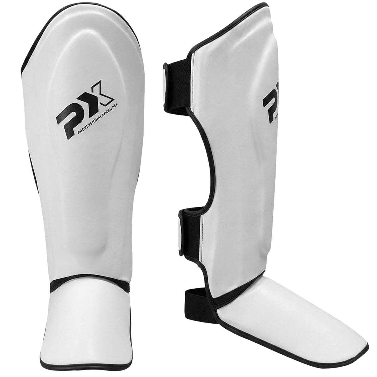 PX Schienbein-Spannschutz FIGHT PRO weiß-schwarz XXL