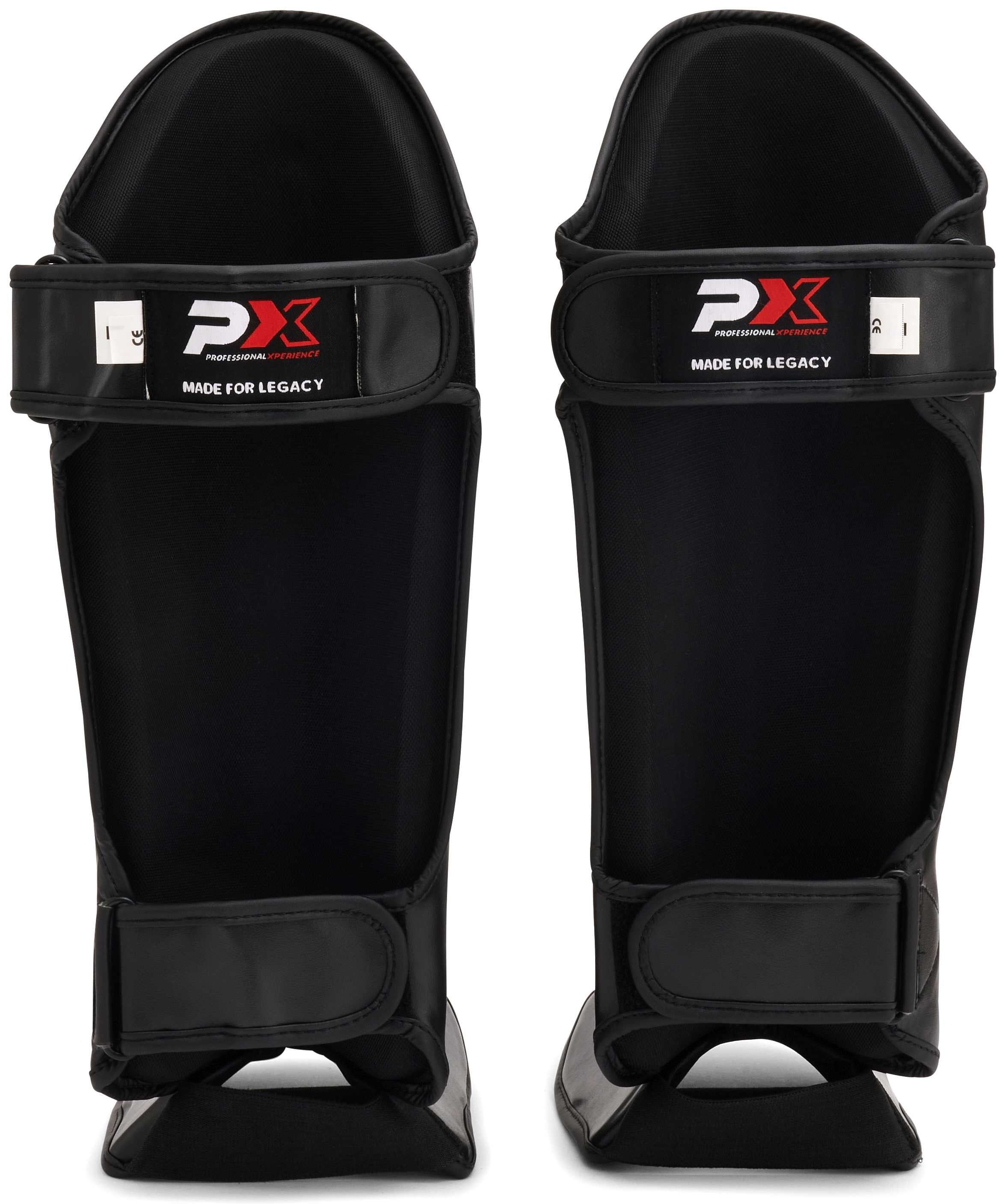 PX LEGACY Schienbeinspann Schützer, PU, schwarz L