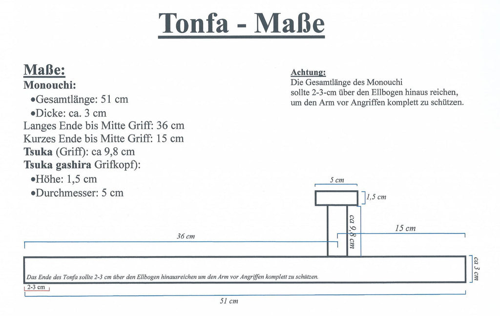 Paar Tonfa, rund, ca 51 cm