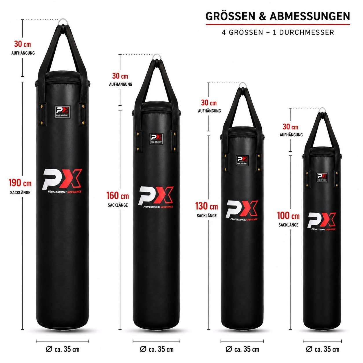 PX  Boxsack schwarz gefüllt