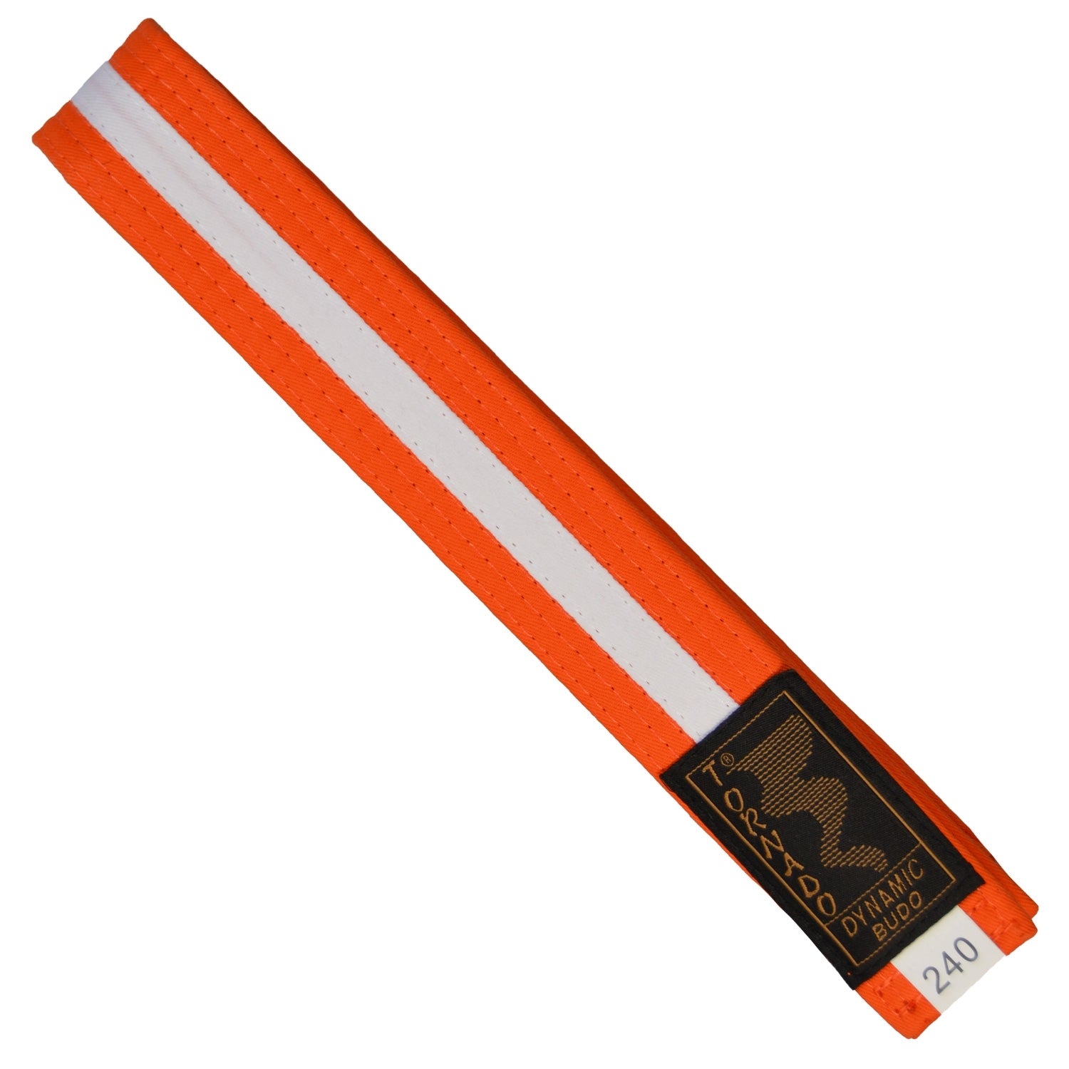 Budogürtel orange-weiß 260cm