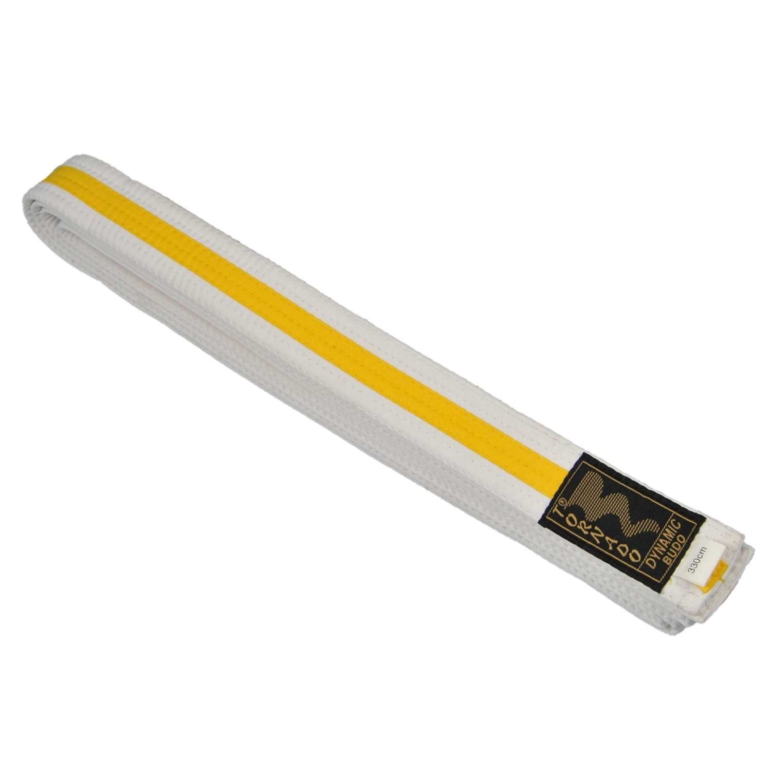 Budogürtel weiß-gelb 280 cm