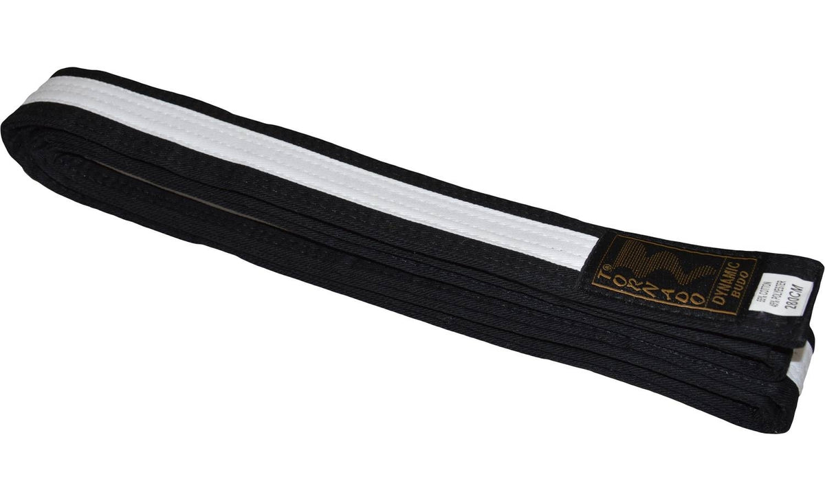 Budogürtel schwarz-weiß 330cm
