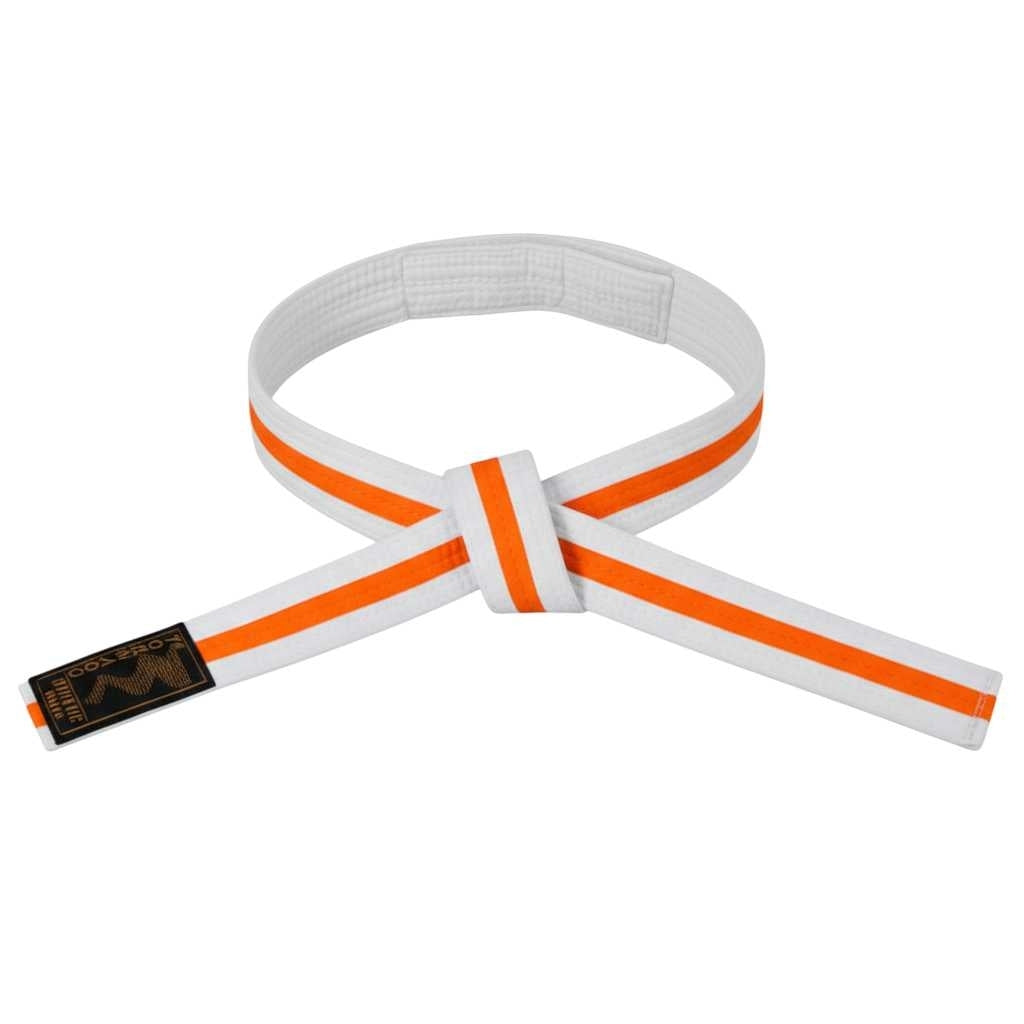 Kinder-Klettgürtel 2-farbig weiß-orange