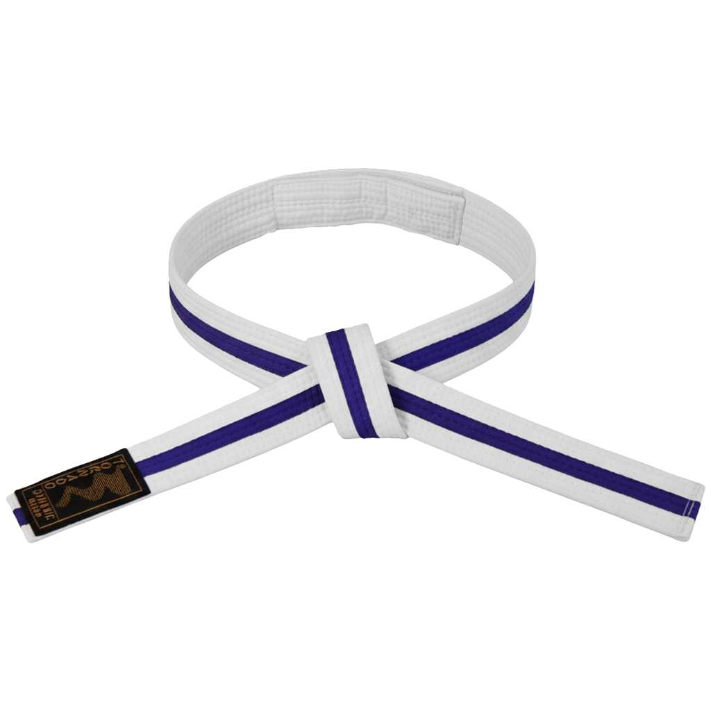 Kinder-Klettgürtel 2-farbig weiß-violett