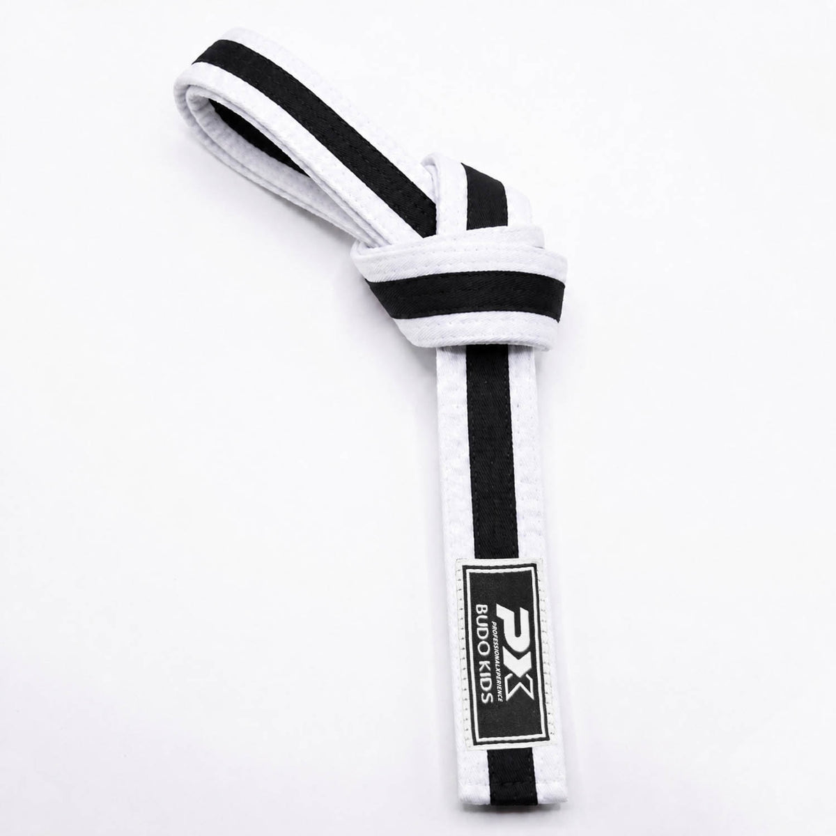 PX Budo Kids Softbelt, weiß-schwarz 200cm
