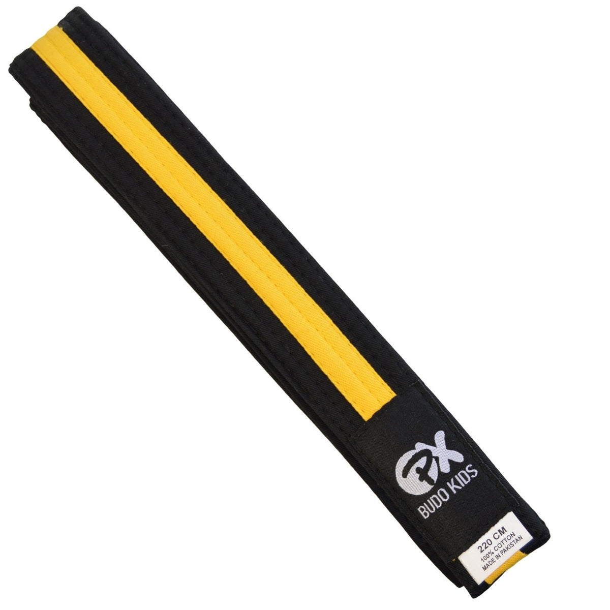 PX Budo Kids Softbelt, schwarz-gelb, 220cm
