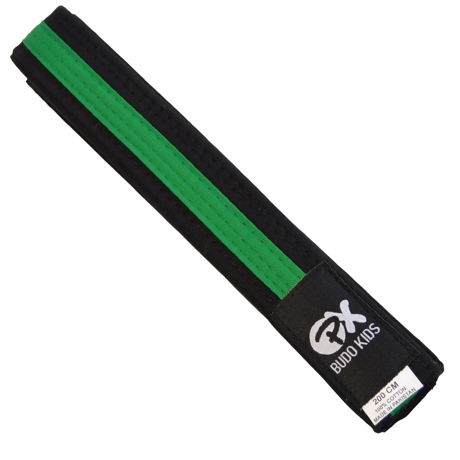 PX Budo Kids Softbelt, schwarz-grün, 220cm