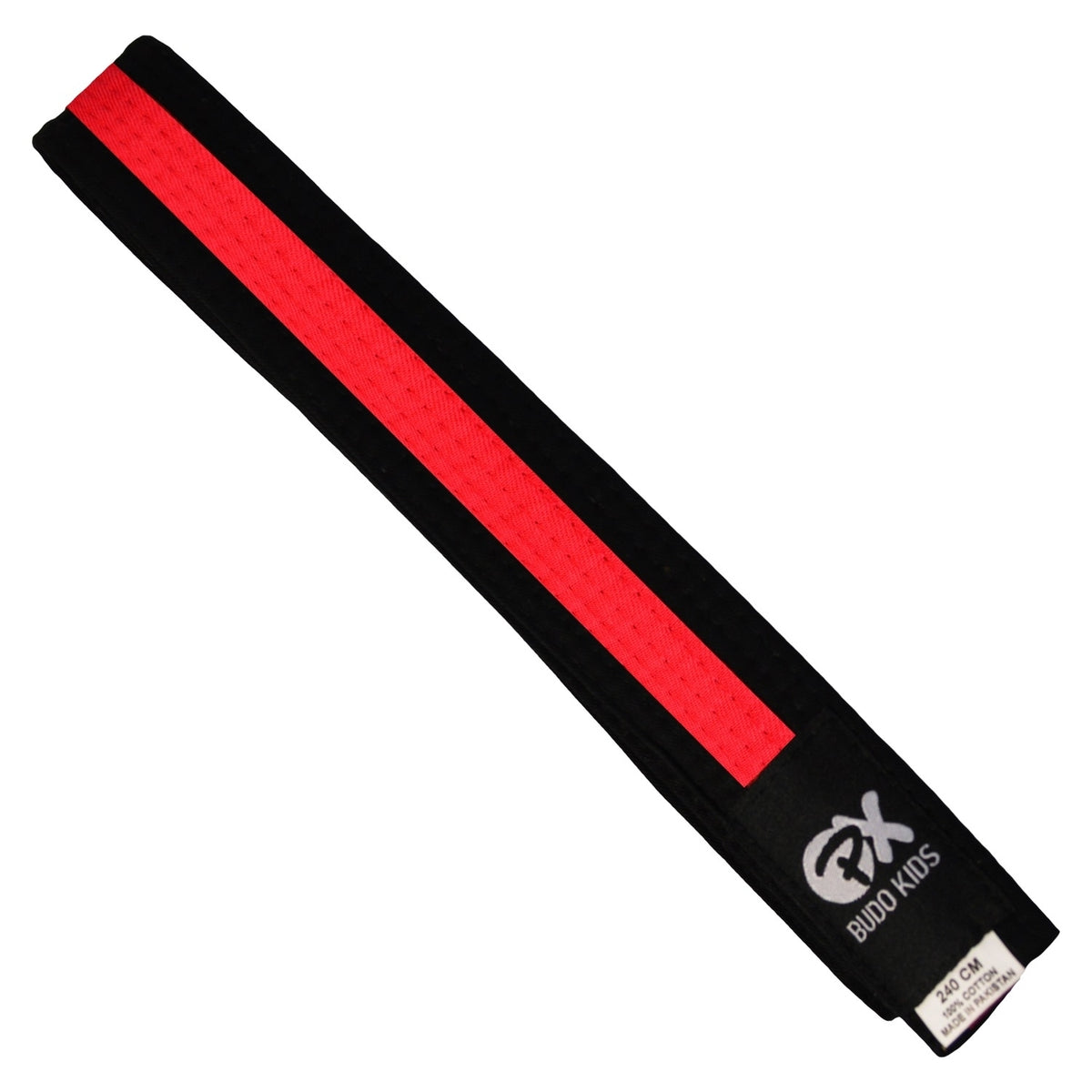 PX Budo Kids Softbelt, schwarz-rot, 220cm