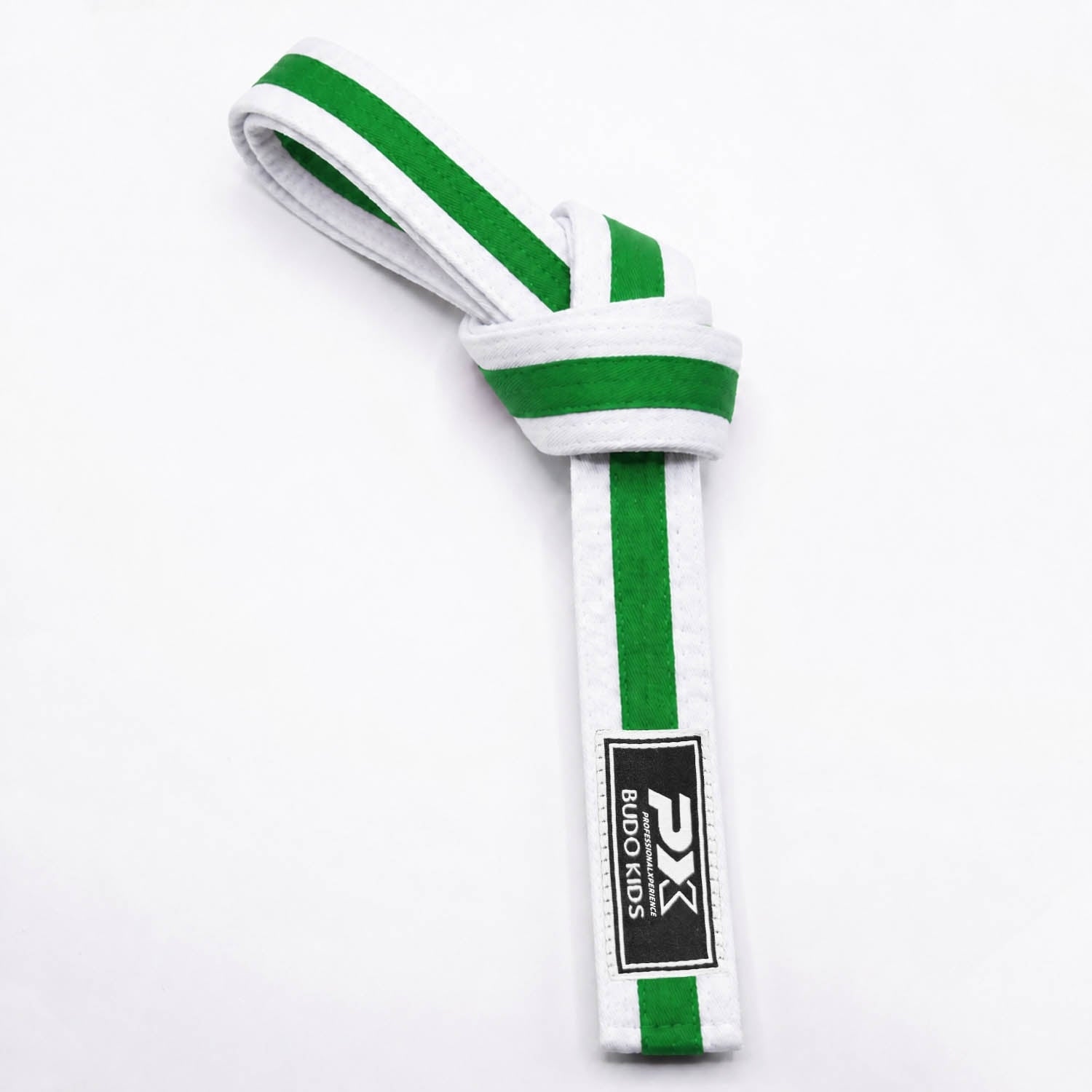 PX Budo Kids Softbelt, weiß-grün 260cm