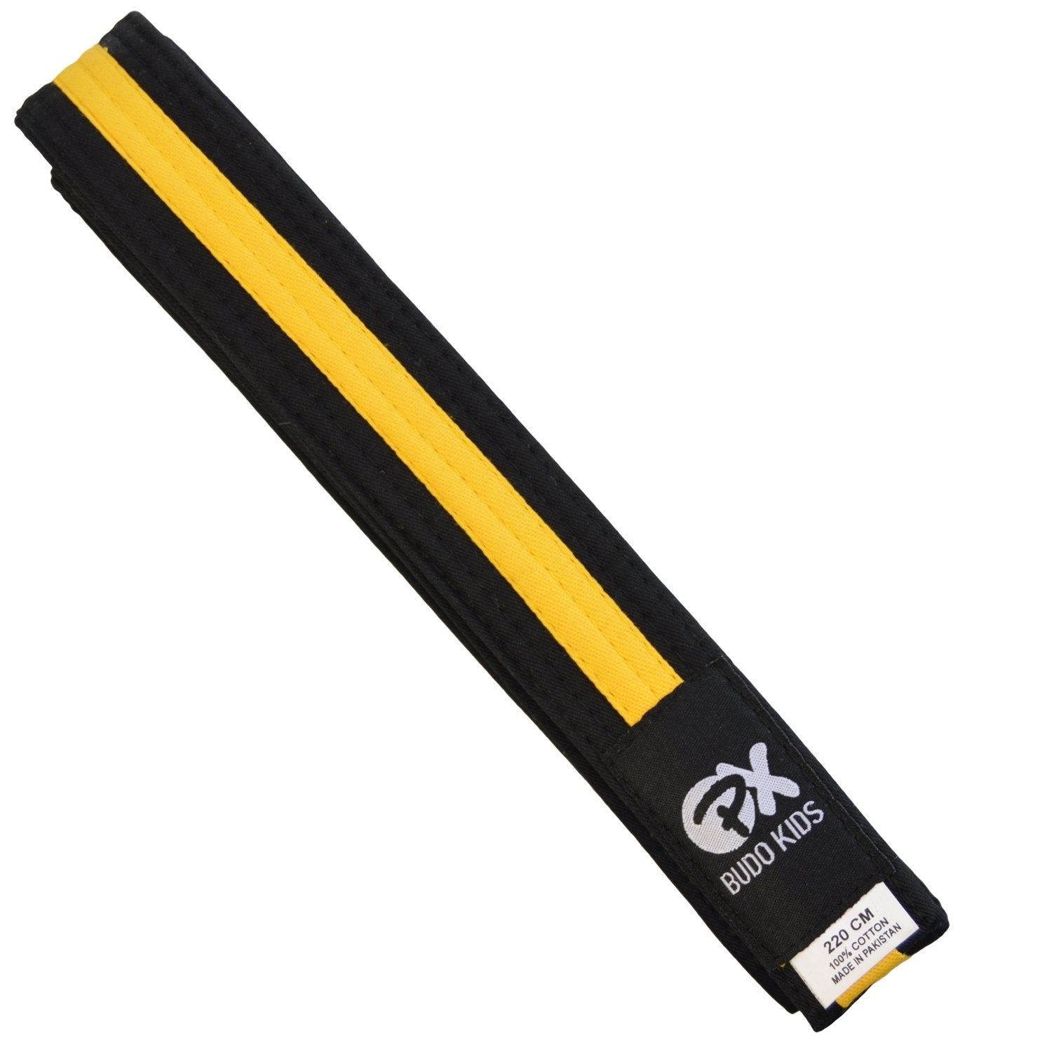 PX Budo Kids Softbelt, schwarz-gelb, 280cm