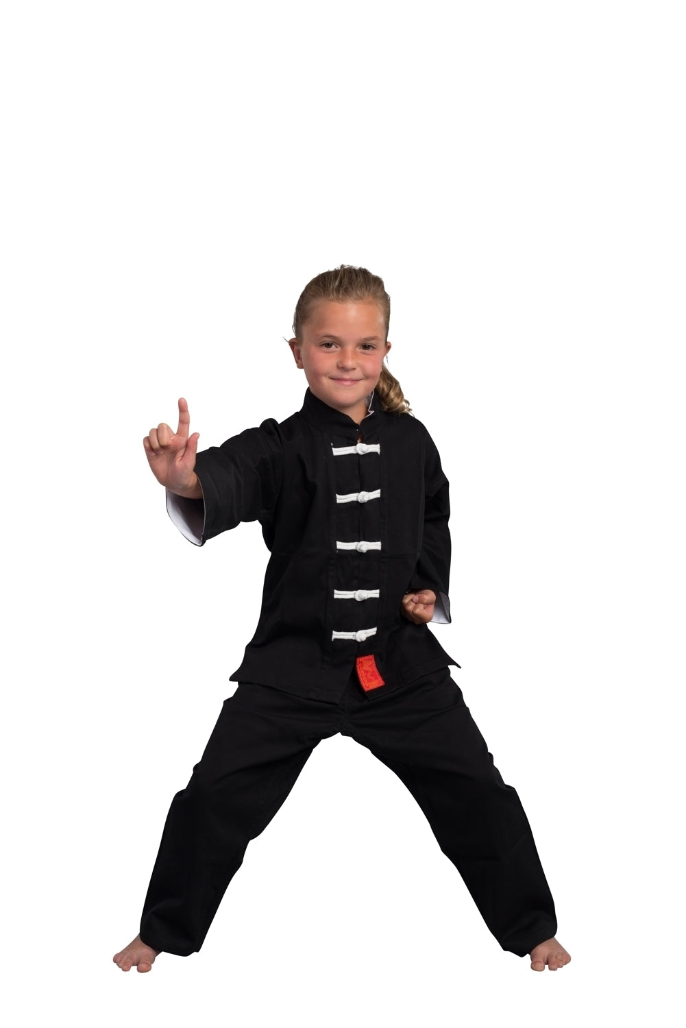 Shaolin II Kung Fu  Black/White Größe 110