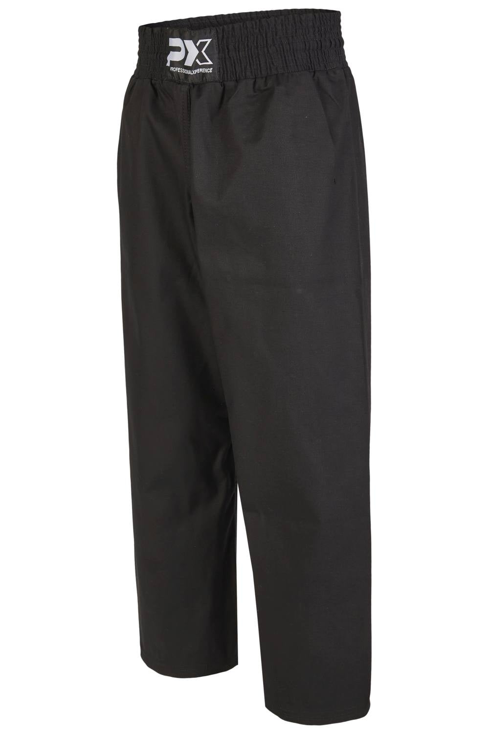 PX Kickboxhose lang ganz schwarz, 100